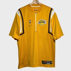 Camisa de tiro vintage 1999 Nike Los Angeles LA Lakers amarilla NBA calentamiento grande L - Imagen 1 de 5