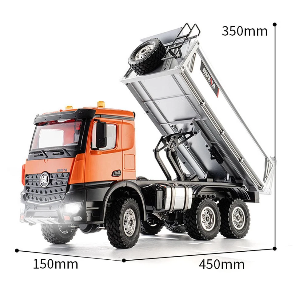 HUINA 1598 Plastic 1/14 2.4G Dumper 6*6 Tipper RTR Vehicle W/Sound LED Light - Image 1 of 4