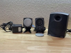 Boston Acoustics BA745 Computer 3 Piece Speakers w/ Sub & OEM Power Supply Black - Picture 1 of 7