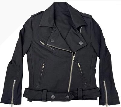 Chaqueta de motociclista True Religion para mujer S rara "muestra de tienda" negra años 90 Y2k gótica Foto 1 de 4
