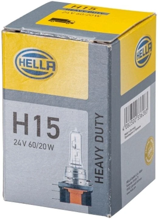 HELLA Halogen-Bulb - H15 - Heavy Duty - 24V - 60/20W - Quantity: 1 8GJ168119-241 - Image 1 of 4