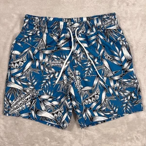 Volcom Hybrid Shorts Mens Small Blue White Geometric Pull On Lightweight Active - Picture 1 of 10