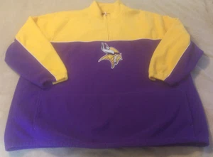 Minnesota Vikings 6XL NFL Equipo Ropa Reebok Púrpura Vellón 1/4 Cremallera Pullover~yy - Imagen 1 de 9