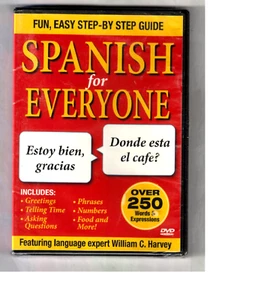 SEALED NEW DVD: SPANISH FOR EVERYONE Fun 250 Words Expressions William C Harvey - Picture 1 of 3