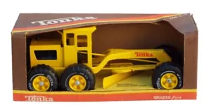 Tonka Grader Amarillo Resistente Acero Pintura No Tóxica Ruedas Delanteras Orientables #2510 Nuevo en Caja - Imagen 1 de 14