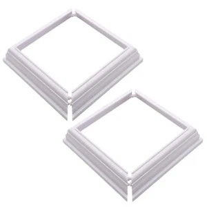 Gonna palo recinzione vinile stile diviso True 4 * 4 pollici 2 pezzi/colore bianco PVC copertura palo - Foto 1 di 7