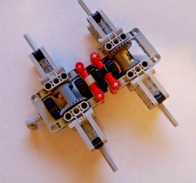 LEGO Technic Chained Frame Differential assembly with wheels extension New parts - Image 1 of 4