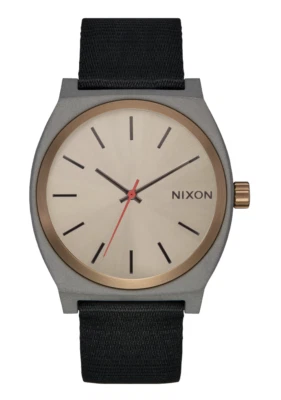 Nixon The Time Teller Pumice Black Nylon Strap 37mm Watch A1396-5239 - Image 1 of 4