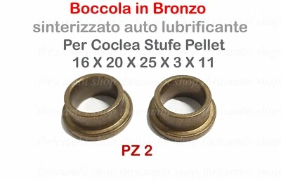 BOCCOLA IN BRONZO AUTO LUBRIFCANTE PER STUFE A PELLET KIT PEZZI 2 - Imagen 1 de 3
