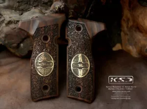Impugnature in noce radice compatibili KSD Brand Beretta Mod 8000/8040 F Stoger incorniciate - Foto 1 di 1