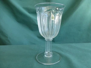 Feuerstein Antik Tulpe frühes amerikanisches Muster Glas Sektglas - Bild 1 von 3