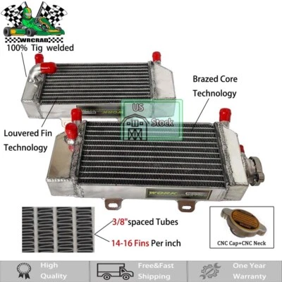 Radiador para Honda CRF250R CRF250X CR 250 R X 2004-2017 2005 2006 2007 2008 2009 Foto 1 de 4