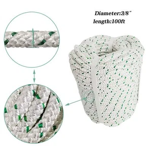 3/8" x 100' Breaking Strength Double Braid Polyester Rope 4800Lbs Heavy Duty - Picture 1 of 6