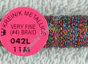 Kreinik Braid #4 042L Optic Opal Metallic Thread Very Fine 11M Cross Stitch - Picture 1 of 1
