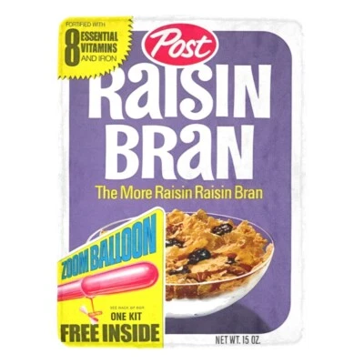 Vintage Style 70s Post Raisin Bran  Zoom Balloon Ultra-Soft Micro Fleece Blanket - Image 1 of 4