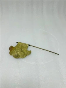 Vintage Brass German Silver Hand Fan Old Brass Worship Used Pankhi Handheld Fan - Picture 1 of 4