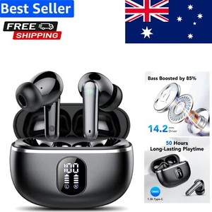 Waterproof Bluetooth 5.3 Earbuds with 50H Playtime & Noise Cancelling Mic - Picture 1 of 8