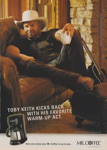 Mr Coffee Machine Vintage 2003 Print Ad Page Country Singer Toby Keith Sunbeam - Picture 1 of 1