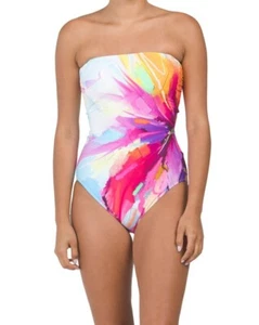 Gottex Classic Summer in Capri Multi Bandeau Strapless One Piece (size 16) - Bild 1 von 7