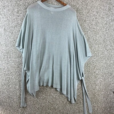 J Jill Sweaters Womens One Size Green Asymmetricalm Sea Foam Coastal Grandma  - Image 1 of 4