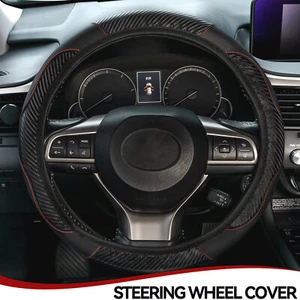 15" Elastic Fabric Car Steering Wheel Cover Auto Accessories Anti-slip Universal - Picture 1 of 6