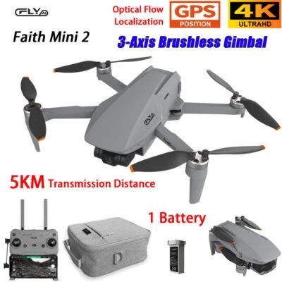 CFLY Faith mini 2 Drone GPS FPV 3-AXIS Gimbal 4K HD Camera Quadcopter 5KM - Image 1 of 4