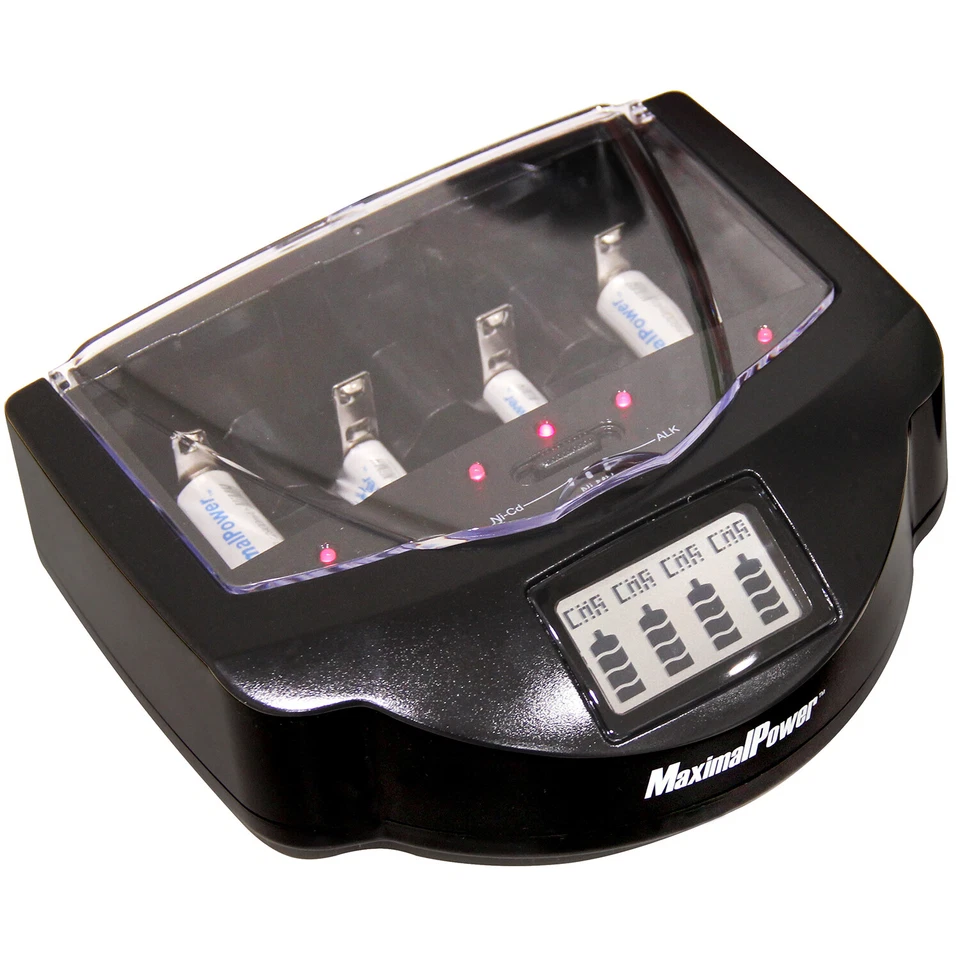 Universal Battery Smart Charger For AA AAA C D 9V Cell  Ni-Mh Ni-Cd Alk Battery - Image 1 of 4