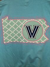 Villanova University Large Womens Blue Double-sided Graphic Logo Tee