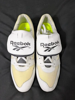 Винтажные новые из старых запасов бейсбольные бутсы Reebok Frank Thomas MLB мужские размер 12 металлические бутсы 90-е - Изображение 1 из 4