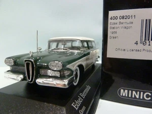 WOW EXTREMELY RARE Ford Edsel Bermuda SW 5.9 V8 1958 Green/Cream 1:43 Minichamps - Picture 1 of 3