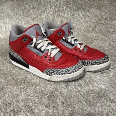 Tênis Air Jordan 3 Retro SE Juvenil Tamanho 6Y Preto Cimento OG CQ0488-600 Nike - Imagem 1 de 4