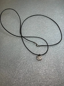 1600's Spain 1/2 Reale .931 Solid Silver Coin On Adjustable Leather Necklace #GG - Picture 1 of 3
