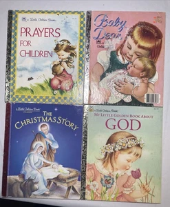 Set of 4 Eloise Wilkin Illustrated Little Golden Books Religious Children’s Book - Picture 1 of 8