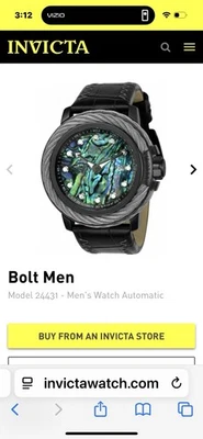 RARO! INVICTA Perno Elegante - Esfera Abulón - Movimiento Automático - 52MM - Modelo 24431 Foto 1 de 4