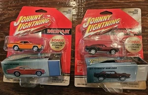 Johnny Lightning Pro Collector Series, Bonus Storage Tin, Set Of 2 Mopar - Picture 1 of 10
