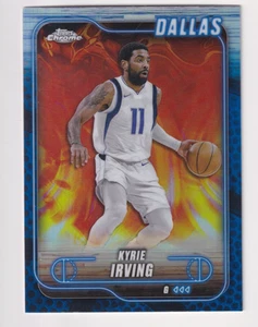 2024-25 Topps Chrome BLUE BASKETBALL REFRACTOR 117 KYRIE IRVING Dallas Mavericks - Picture 1 of 2