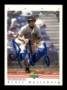 1992 Classic Best 196 Scott Hatteberg RC signed auto autograph  crisp sig MZ BXC - Picture 1 of 2