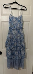 Oliviaceous Women’s White & Blue Patterned Sundress NWT Size Medium - Picture 1 of 6