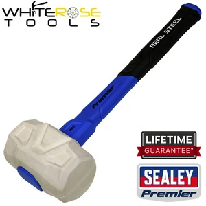 Sealey Rubber Mallet with Fibreglass Shaft 24oz Premier Hand Tool Garage  - Picture 1 of 3
