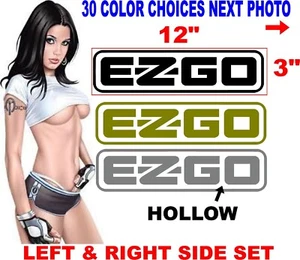 EZGO EZ GO  DECALS  REPLACEMENT 30 COLOR CHOICES - Picture 1 of 2