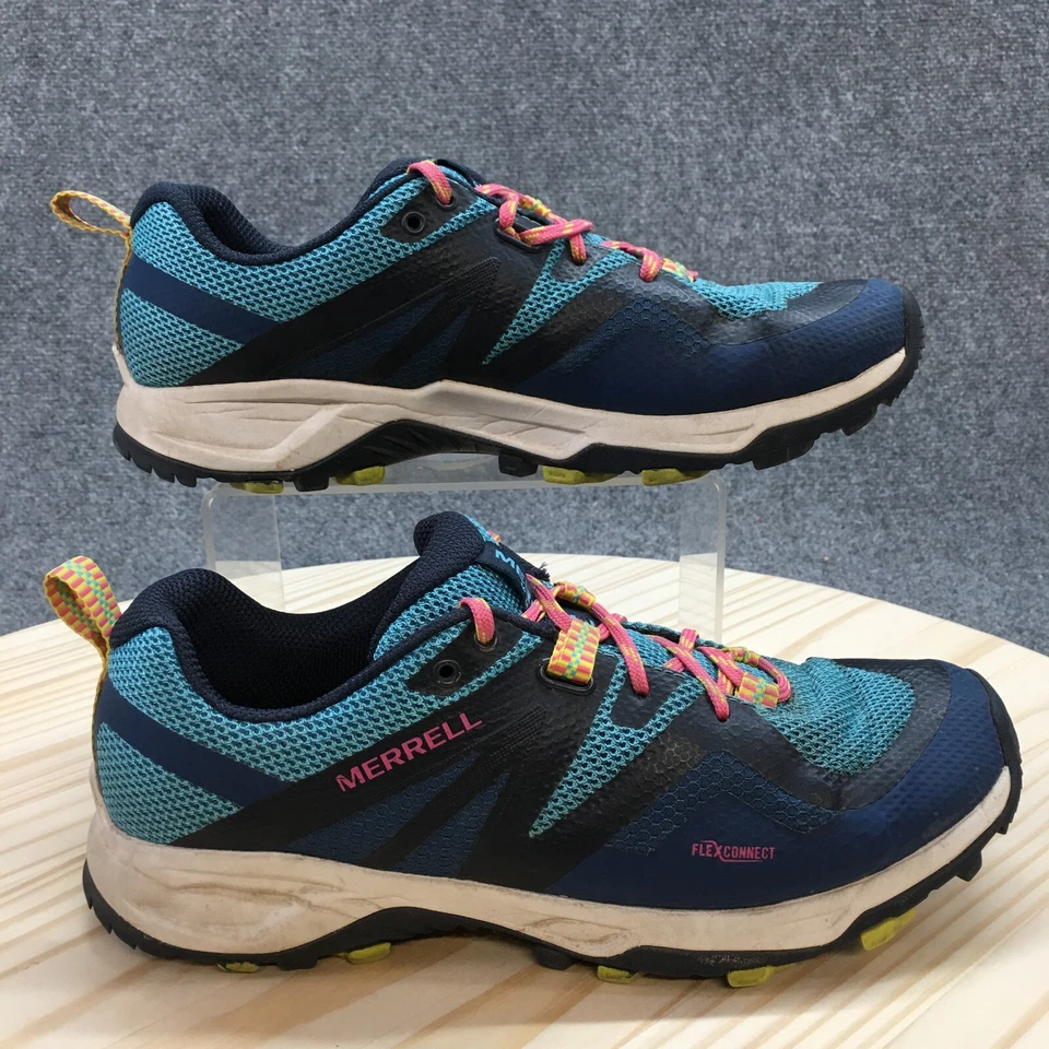 Merrell Zapatos Mujer 10 MQM Flex 2 GTX Tenis J036360 Azul Con Cordones Parte Superior Baja Foto 1 de 4