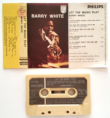 Mc Barry White Let The Music Play Musicassetta Funk Soul Italy 1976 Vintage Tape - Immagine 1 di 2