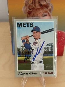 2019 Topps Heritage Baseball #183 Wilmer Flores - New York Mets SIGNED IP ๐ฅ - Picture 1 of 1