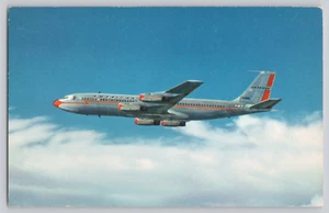 Postcard Continental Airlines Jet In Flight - Bild 1 von 3