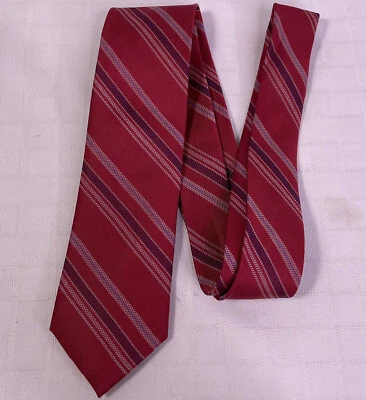 Black Brown 1826 Silk Red Stripe 59 Inch Tie - Image 1 of 4