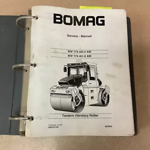 BOMAG BW174 AD/AC-2 AM COMPATTATORE ASFALTO MANUTENZIONE OFFICINA MANUALE RIPARAZIONE Doppio Tamburo - Foto 1 di 9