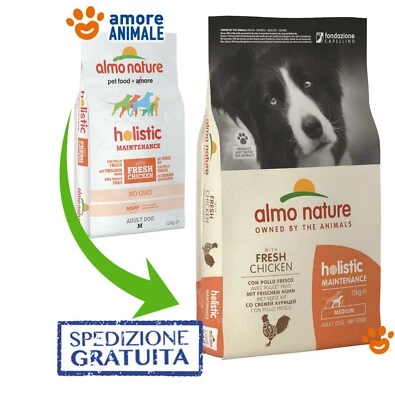 Almo Nature Chien Holistic Medium Adult - Poulet Et Riz 12 KG ^ Croquettes pour - Photo 1/2