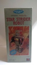 STAR STRIDER ROBOT Original - HORIKAWA Tin Toy - JAPAN - Metallic Green Version