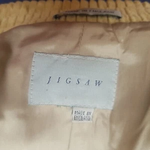 Women's Jigsaw Blazer Jacket Jumbo Corduroy smart Beige pockets lined UK 12/14 - Picture 1 of 15