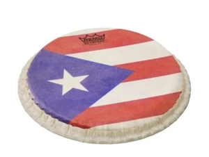 Remo Bongo Drumhead, Tucked, 8.5” SKYNDEEP PUERTO RICO FLAG GRAPHIC - Picture 1 of 1